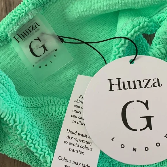 NWT Hunza G Xandra bikini set in lime green - Picture 7 of 7
